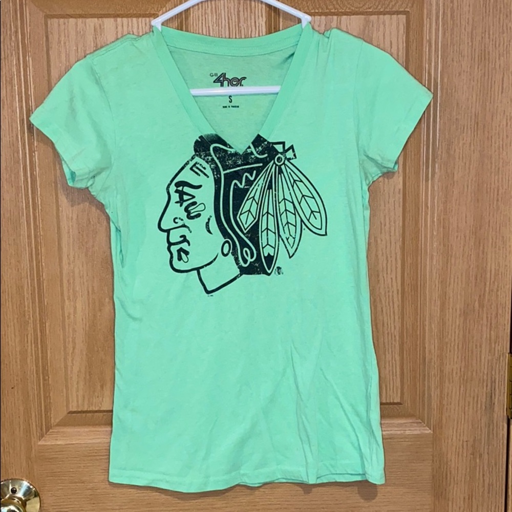 Chicago Blackhawks Neon Green Tshirt